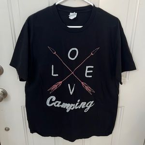 Mens large T shirt Camping